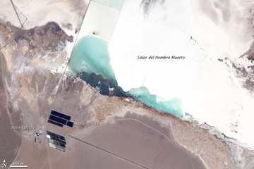 Супутникові знімки Салар дель Хомбре Муерто, Аргентини